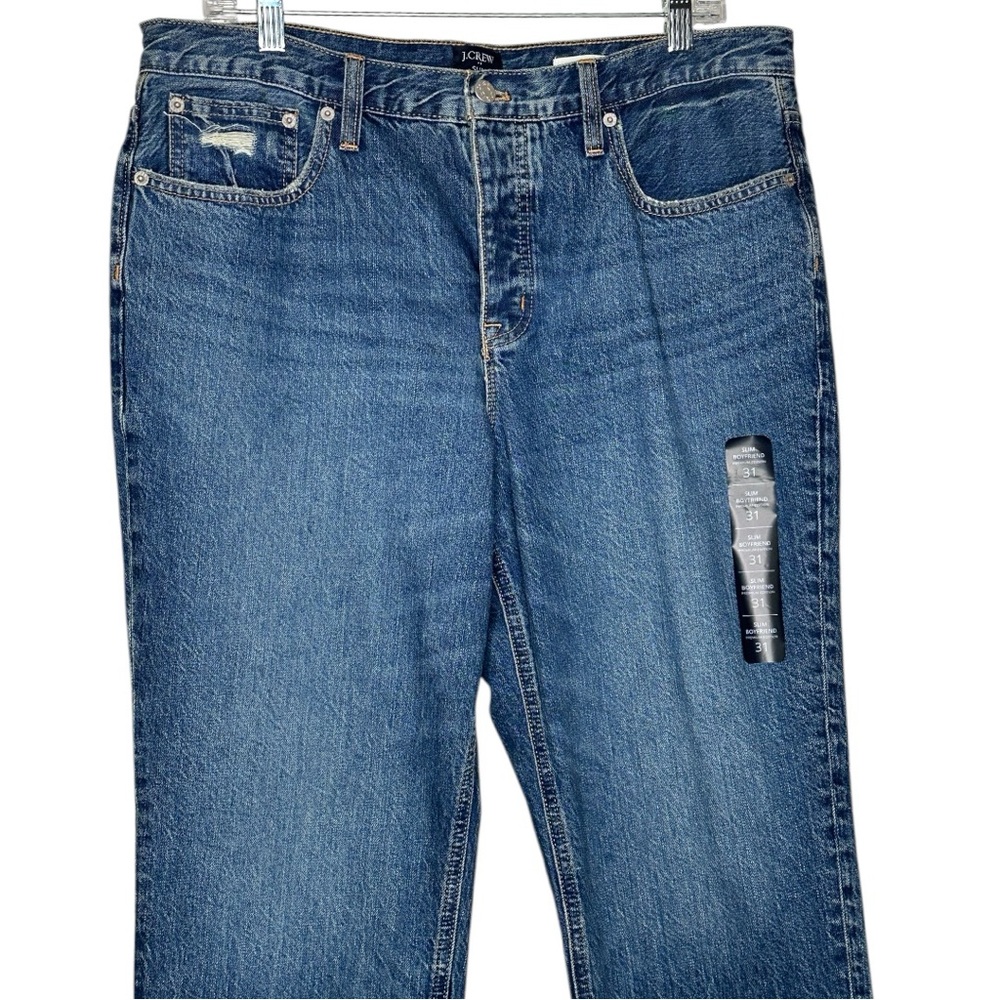 J Crew NWT Premium Edition Slim Boyfriend Button Fly High Waist Straight Jeans - Picture 7 of 15